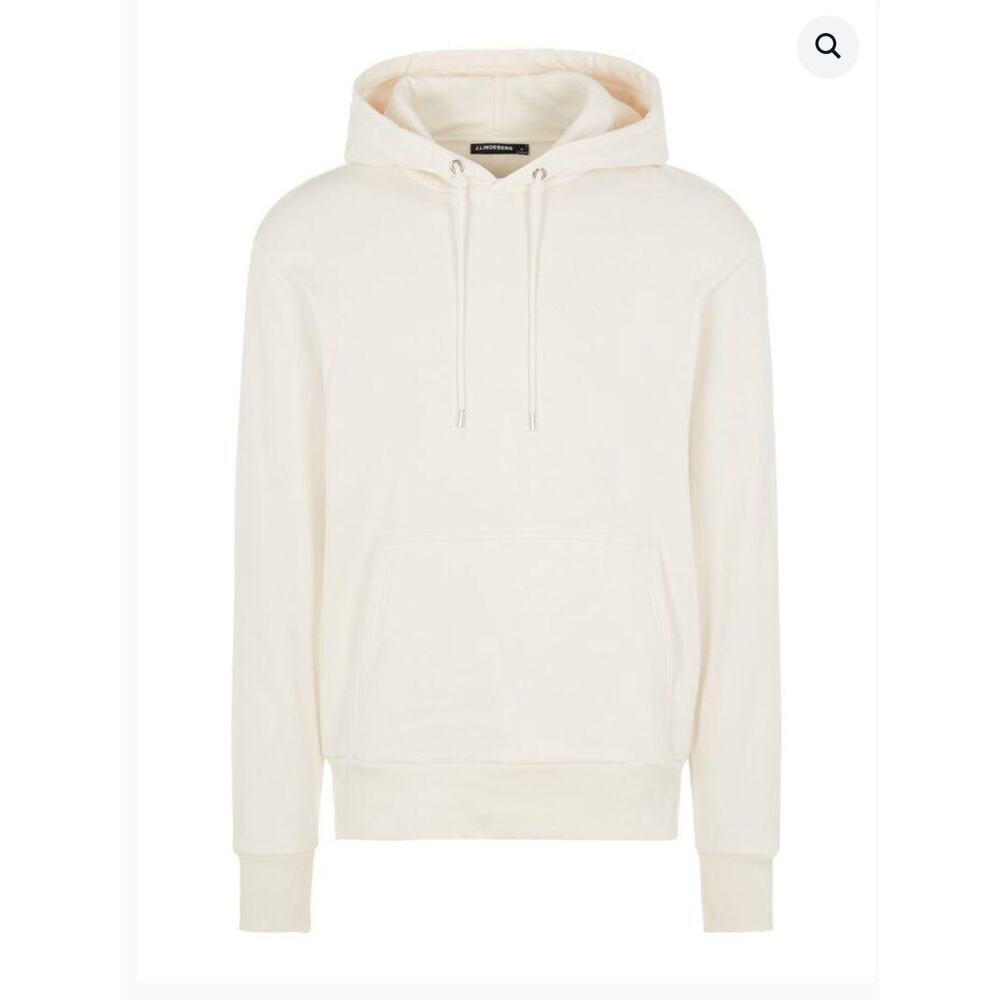 J. Lindeberg Chip Pocket Hoodie Cloud White Size Medium NWT Classic Pullover